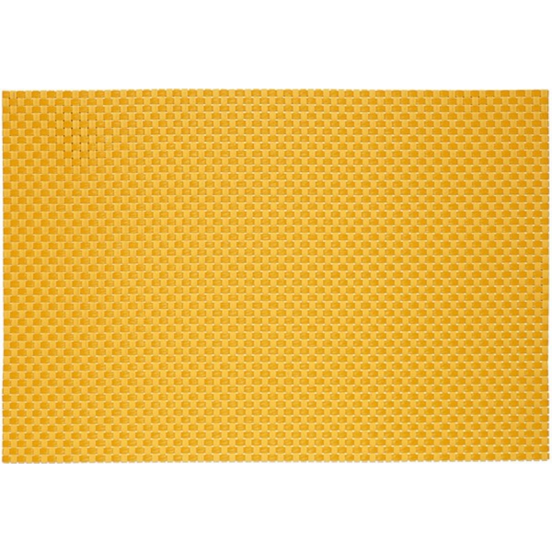 Chef Revival - RITZ 13" x 19" PVC Rectangle Lemon Placemat, 12/Pack - 64802
