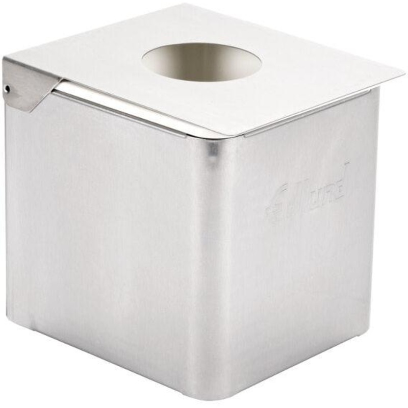 Edlund - Stainless Steel 1/6 Size Cold Food Pan with White Insert, Lid, and Lid Hole - CSR-016W