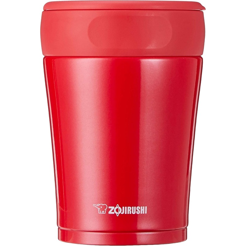 Zojirushi - 0.36 L Cherry Red Stainless Steel Vacuum Insulated Food Jar - SW-GCE36RA
