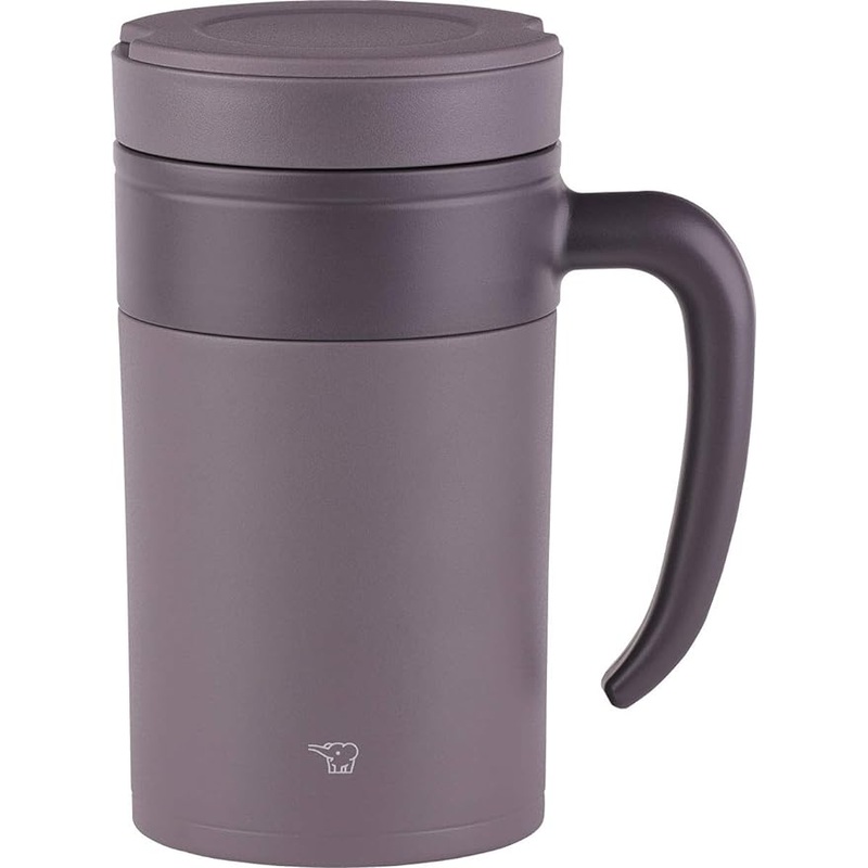 Zojirushi - 0.48 L Brown Stainless Tea Tumbler with Handle - SE-KAE48TA