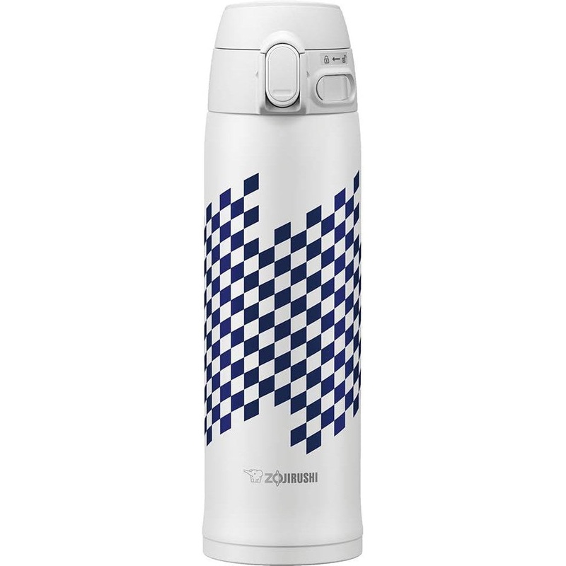Zojirushi - 0.48 L Ichimatsu White Stainless Steel Vacuum Insulated Mug - SM-TAE48SAWZ