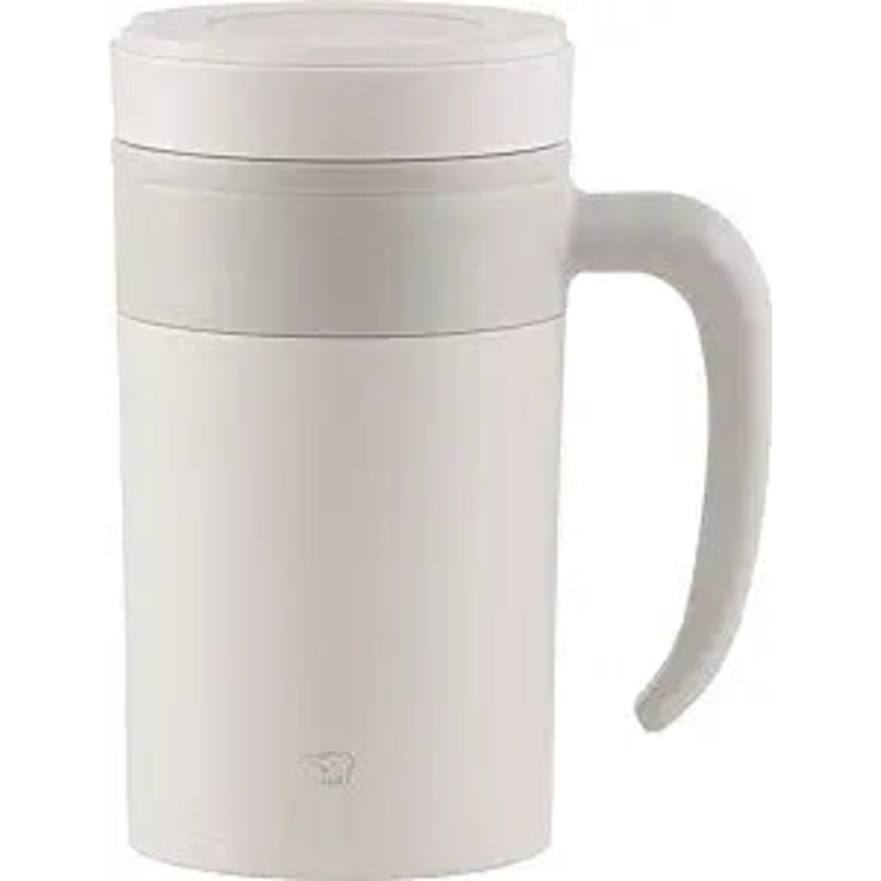 Zojirushi - 0.48 L Off White Stainless Tea Tumbler with Handle - SE-KAE48WZ