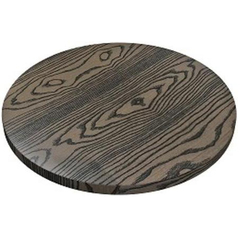 Tarrison - Seamless Thermofoil 24" Round Dark Walnut Table Top With T-Nuts - IOSTWT24RDDWA