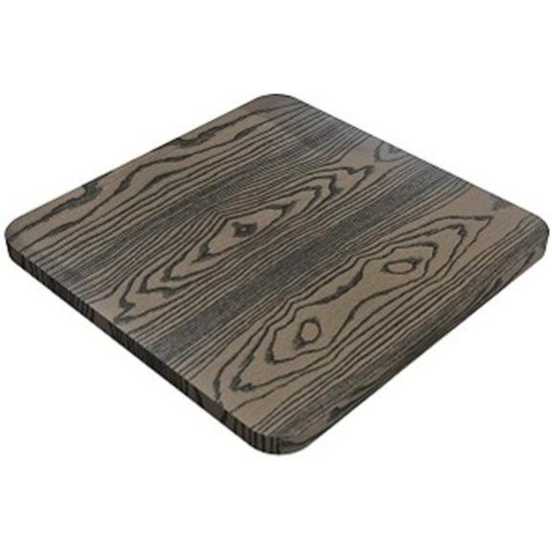 Tarrison - Seamless Thermofoil 24" Square Dark Walnut Table Top With T-Nuts - IOSTWT2424DWA