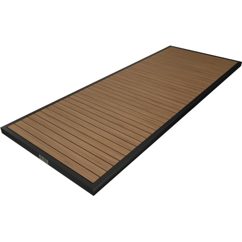 Tarrison - Ace II 28" x 72" Black & Cocoa Rectangular Table Top - AOG38RT82BLCO