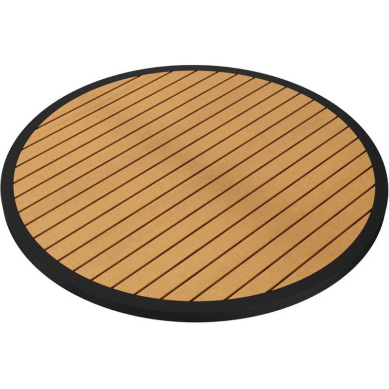 Tarrison - Ace II 36" Black and Natural Round Table Top - AOG38RD36BLNA