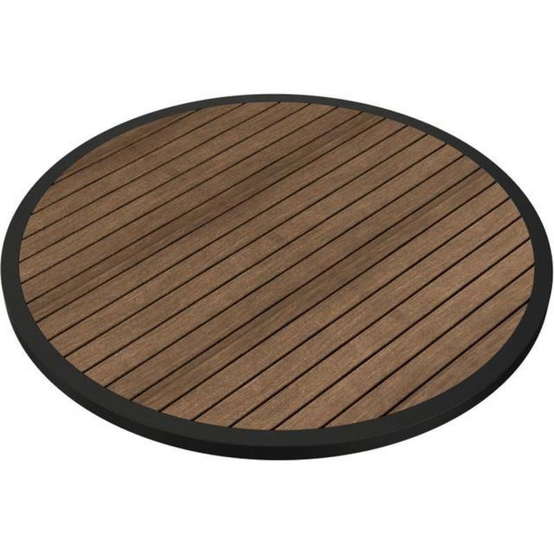 Tarrison - Ace II 36" Black & Cocoa Round Table Top - AOG38RD36BLCO