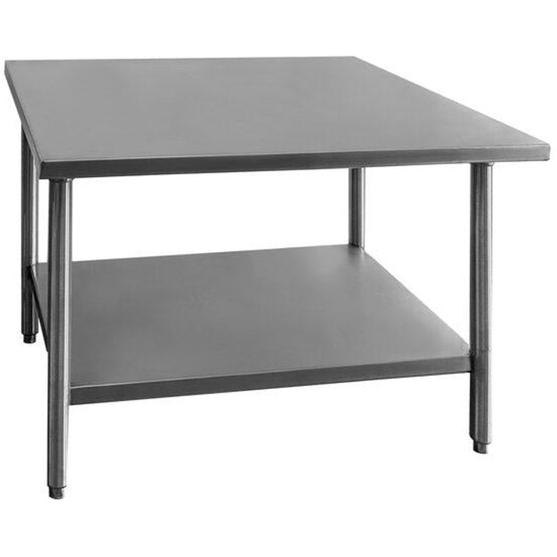 Winholt - 30" x 48" All Welded Stainless Steel Knock-Down Table with with Backsplash & Undershelf - DTSBB-3048-HKD