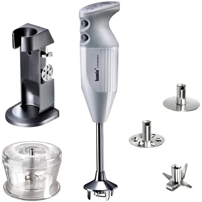 Bamix - DELUXE Hand Blender Package, White-Light Grey - DELUXE M150