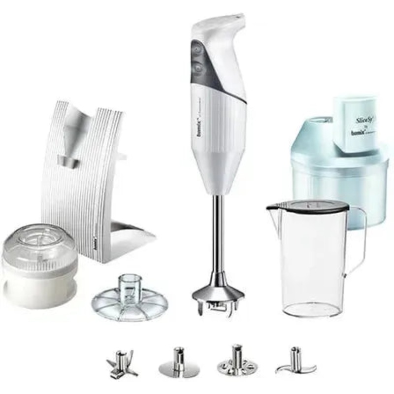 Bamix - SUPERBOX Hand Blender Package, White-Light Grey - SUPERBOX M200