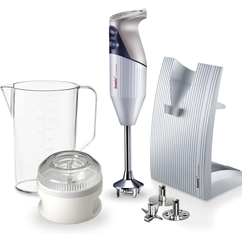Bamix - SWISSLINE Hand Blender Package, White-Light Grey - SWISSLINE M150