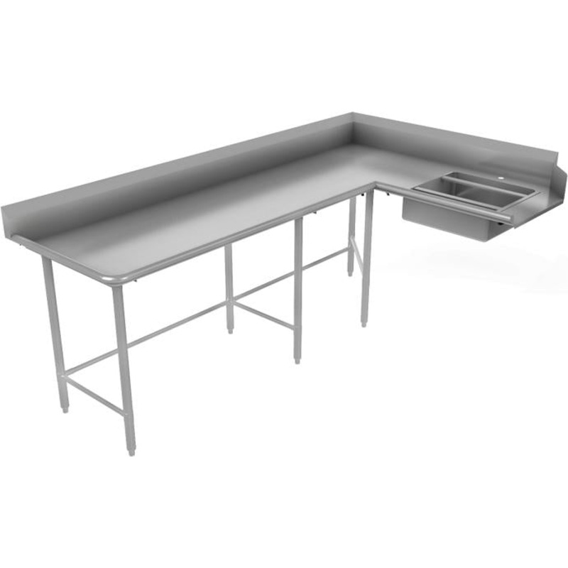 Tarrison - 120" x 60" Left Soiled Dishtable - TA-CSDT120L-KIT