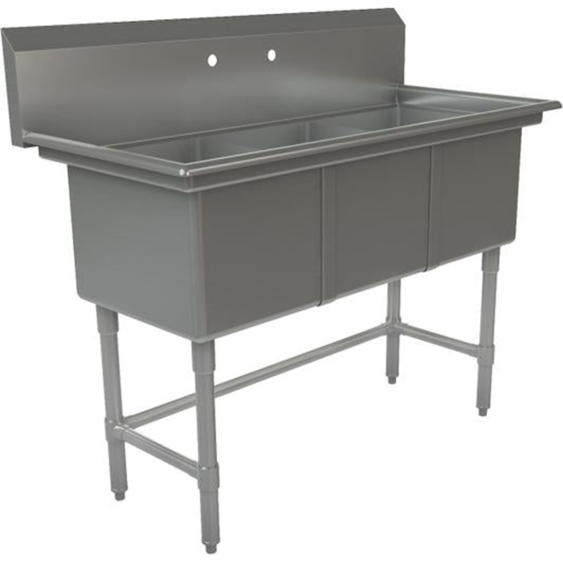 Tarrison - 51" x 24" Triple Compartment Sink - TA-PS315-Kit