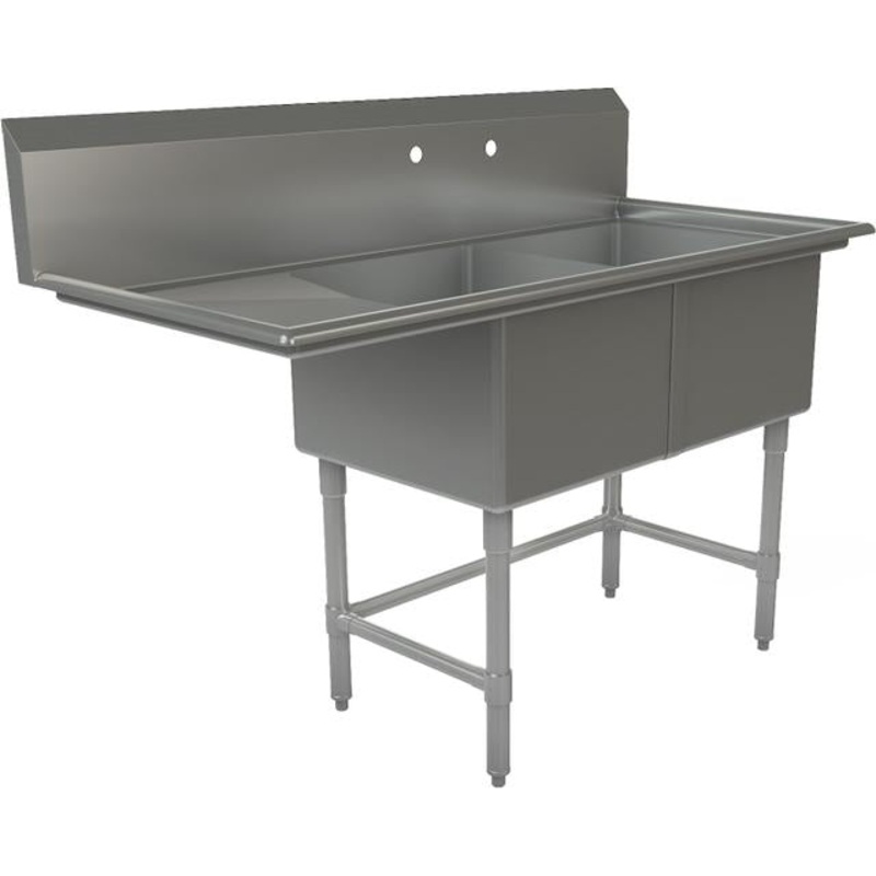 Tarrison - 57" x 24" Double Compartment Sink - TA-PS218L-Kit
