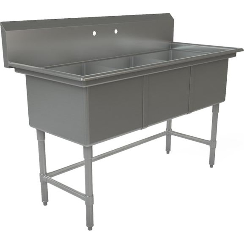 Tarrison - 60" x 24" Triple Compartment Sink - TA-PS318-Kit