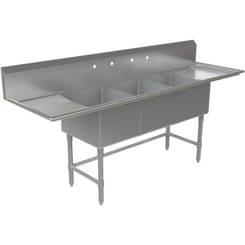 Tarrison - 84.7" x 26" Triple Compartment Sink - TA-PS31620LR-Kit