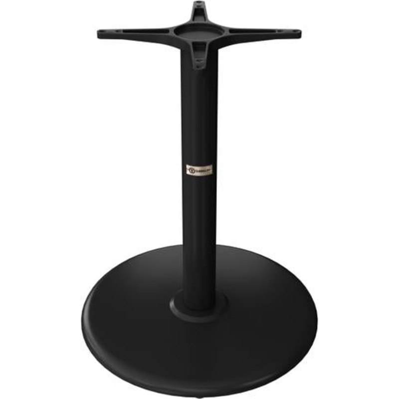 Tarrison - Core Collection 22" Dining Height Black All Weather Table with Round Base - ABG411122BL