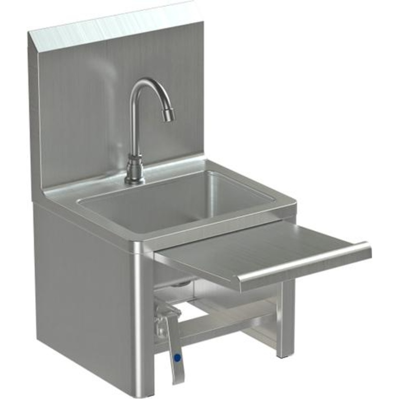 Tarrison - 15.67" x 14.65" Stainless Steel Hands Free Knee Pedal Sink - TA-HSFBPKV