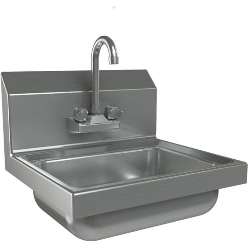 Tarrison - 17" x 15.25" Stainless Steel Hand Sink with Manual Faucet - TA-HSF14