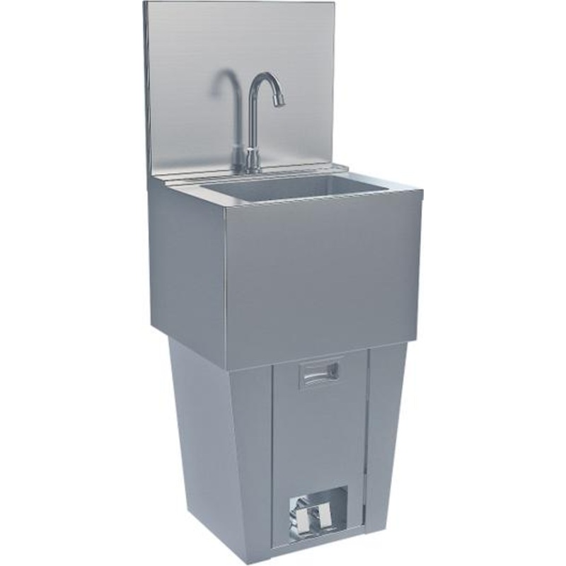 Tarrison - 19" x 16" Stainless Steel Pedestal Mount Hand Sink - TA-HSSBF1014