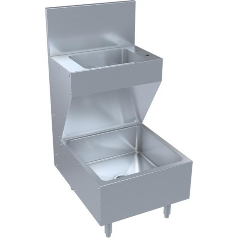 Tarrison - 20.5" x 26" Stainless Steel Combination Hand & Utility/Mop Sink - TA-HSMSC2621-Kit