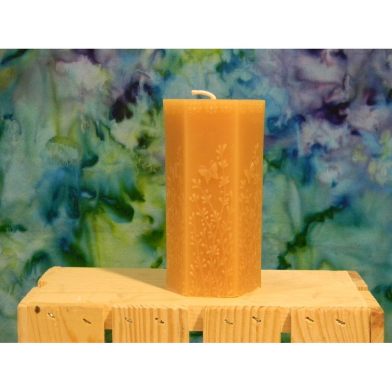 Butterfly Flower Beeswax Candle