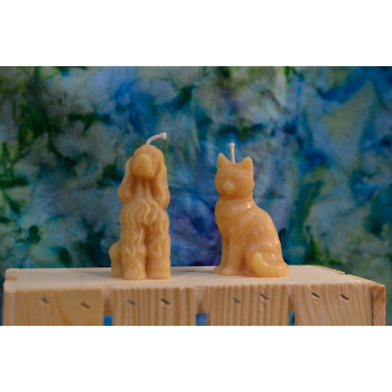 Cat Beeswax Candle