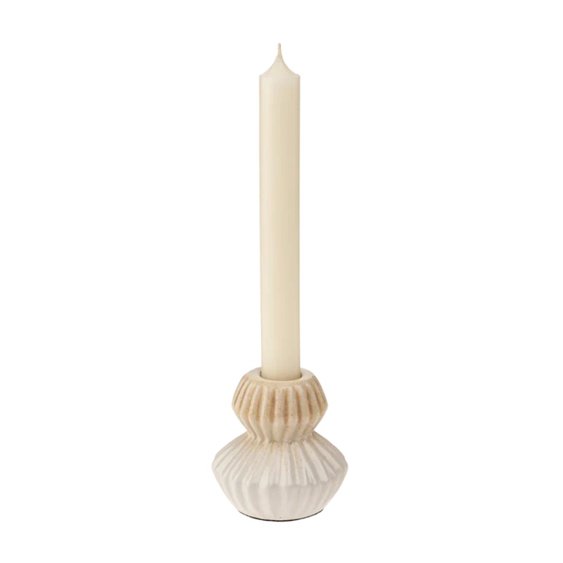 Cream Poppy Taper Holder