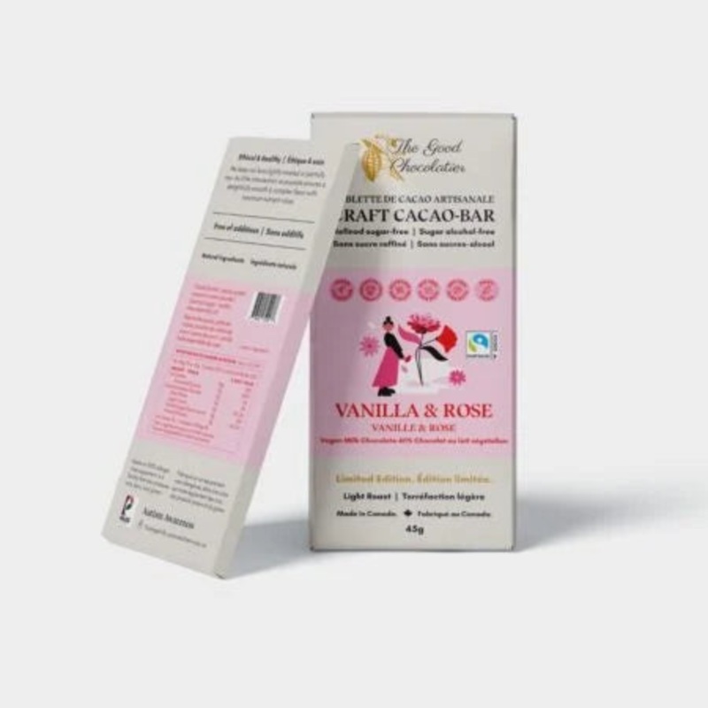 GOOD Cocolatier Vanilla Rose Bar