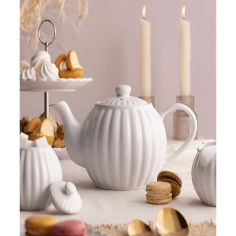 LUXE 6cup Teapot - White