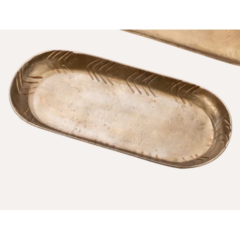 Medium Forged Iron Oval Tray