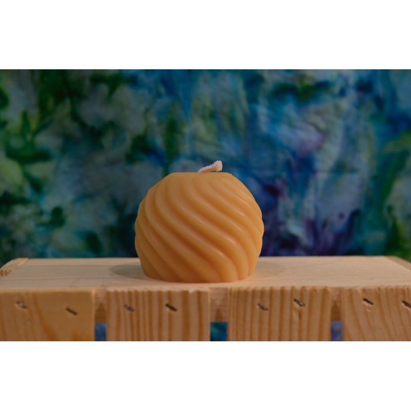 Spiral Ball Beeswax Candle