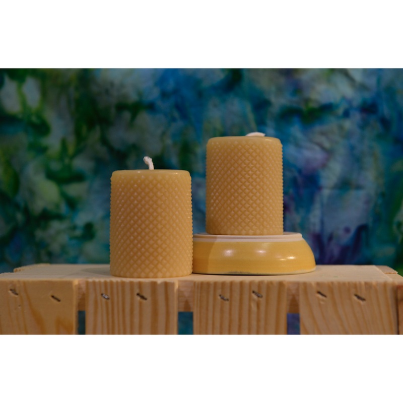 Tiny Diamonds Beeswax Candle