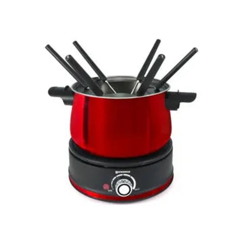 Arolla Electric Fondue Set in Red