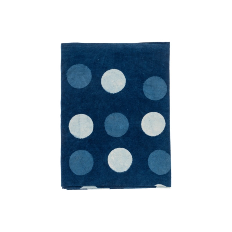 Indigo Dots Block Print Tablecloth