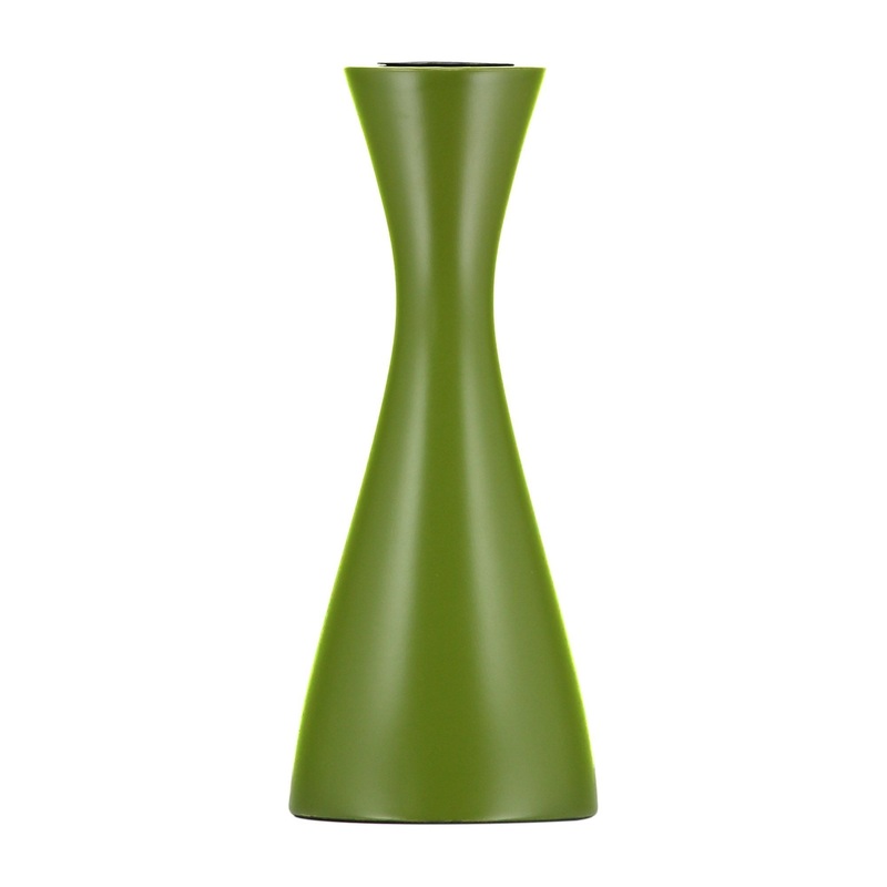 Medium Wooden Candleholder - Olive