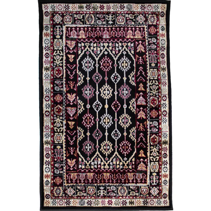 2' x 4' Rug - Tribal Black
