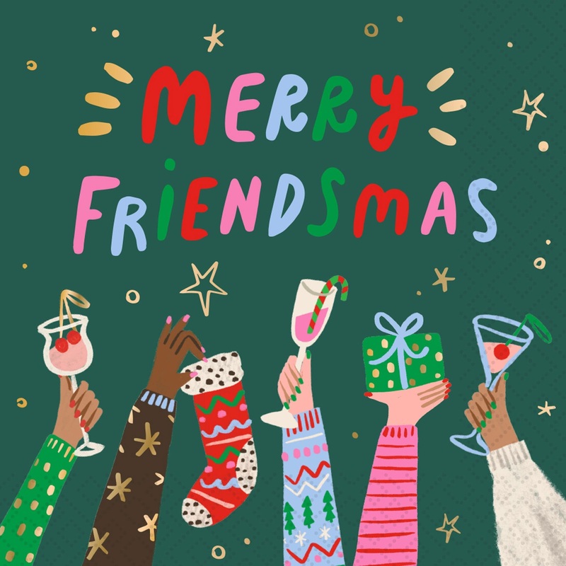Paper Cocktail Napkins - Friendsmas