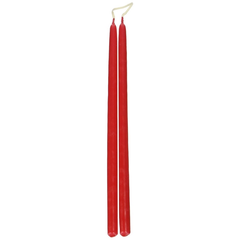 Slim Red Candle Pair