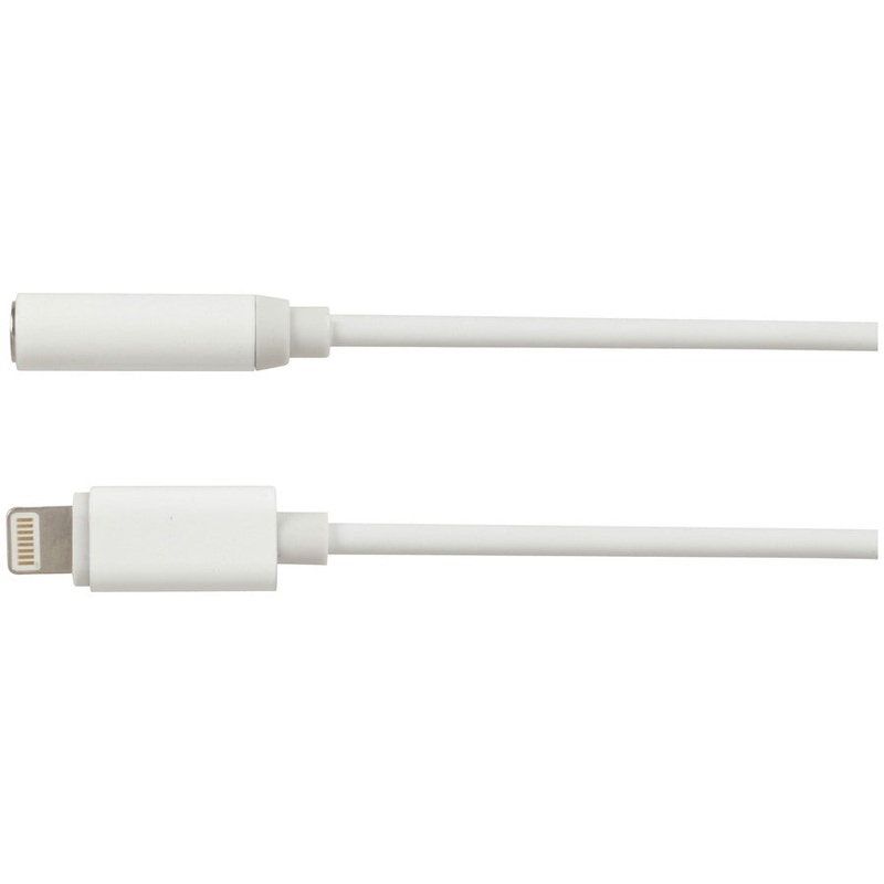 3.5mm Audio Socket to Lightning Plug Adaptor Cable