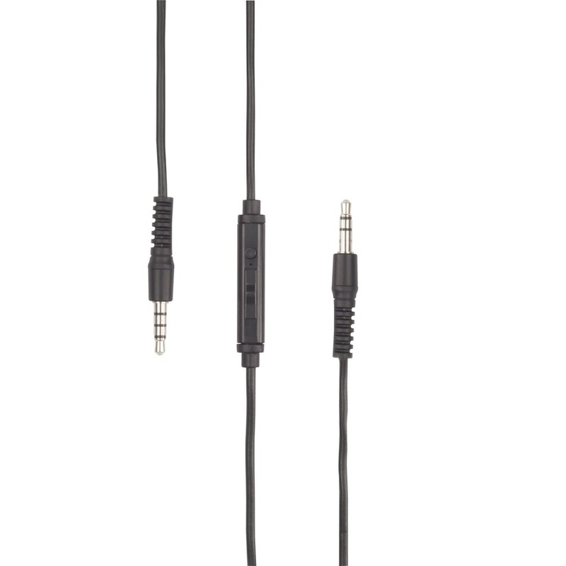 3.5mm Plug to Plug Cable with Mic/Vol Control 1m