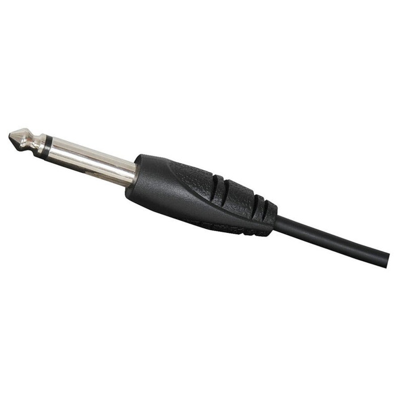 6.5mm Mono Plug to 6.5mm Mono R/A Plug Audio Cable - 3m