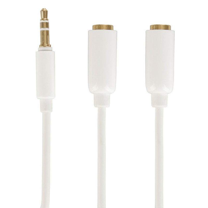 AUX Audio Cable (3.5mm Plug to 2x3.5mm Socket) 0.2m