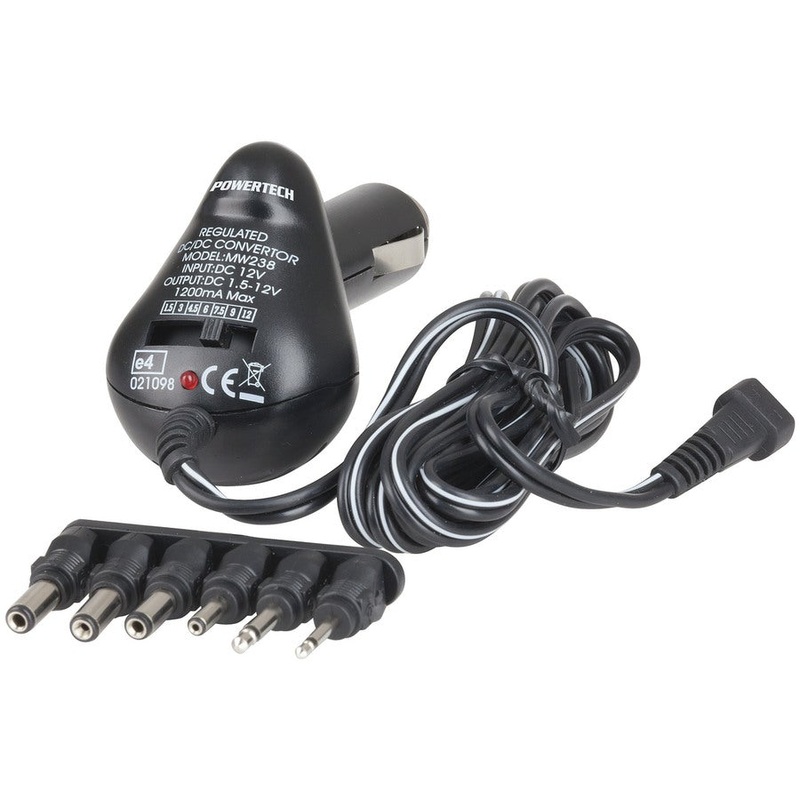 Powertech 12VDC 1.2A Car Power Adaptor