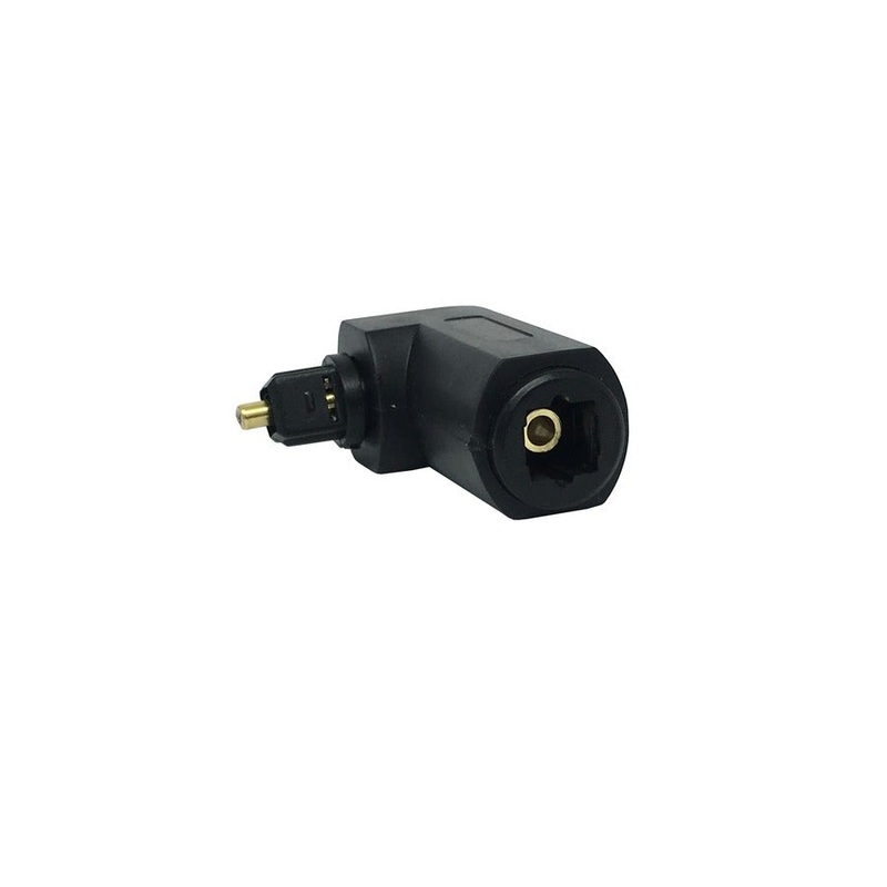 TOSLINK Plug to Socket Right Angle Adaptor