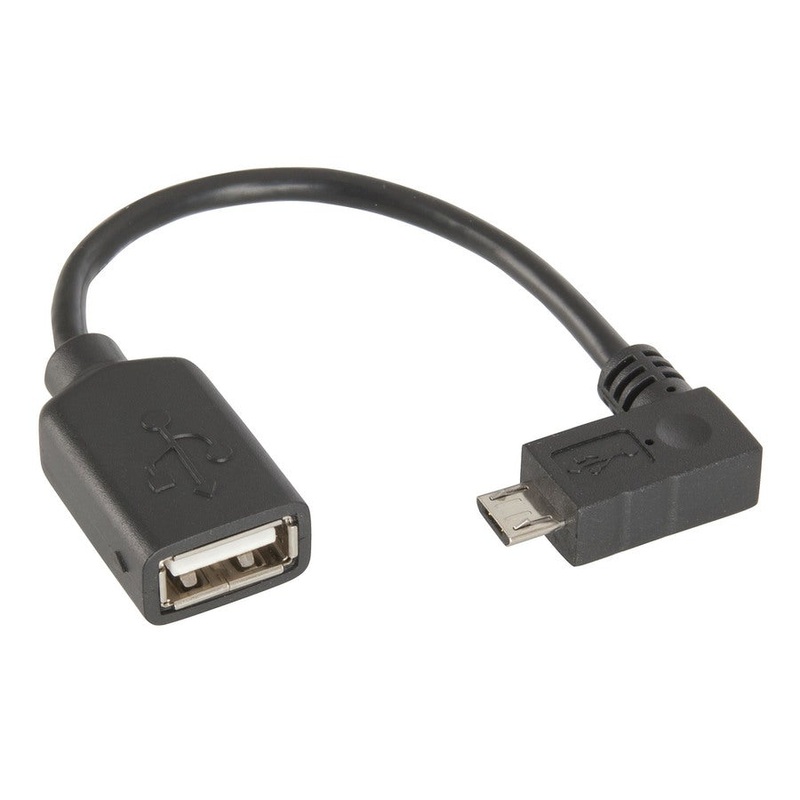 USB 2.0 Adapter - Female A to Right-Angle Micro Male B