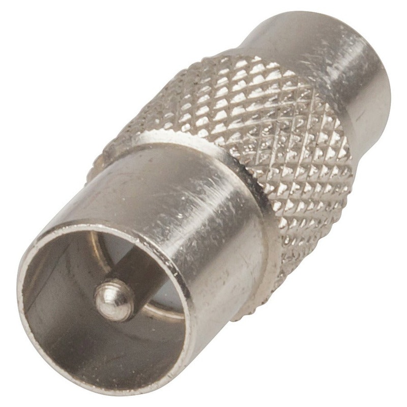 Coax TV Plug to RCA Socket Adaptor
