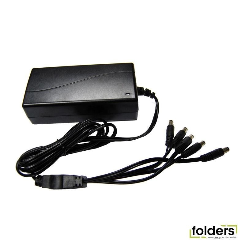 DYNAMIX 12V DC 5A CCTV Power Supply with 4-Way splitter.