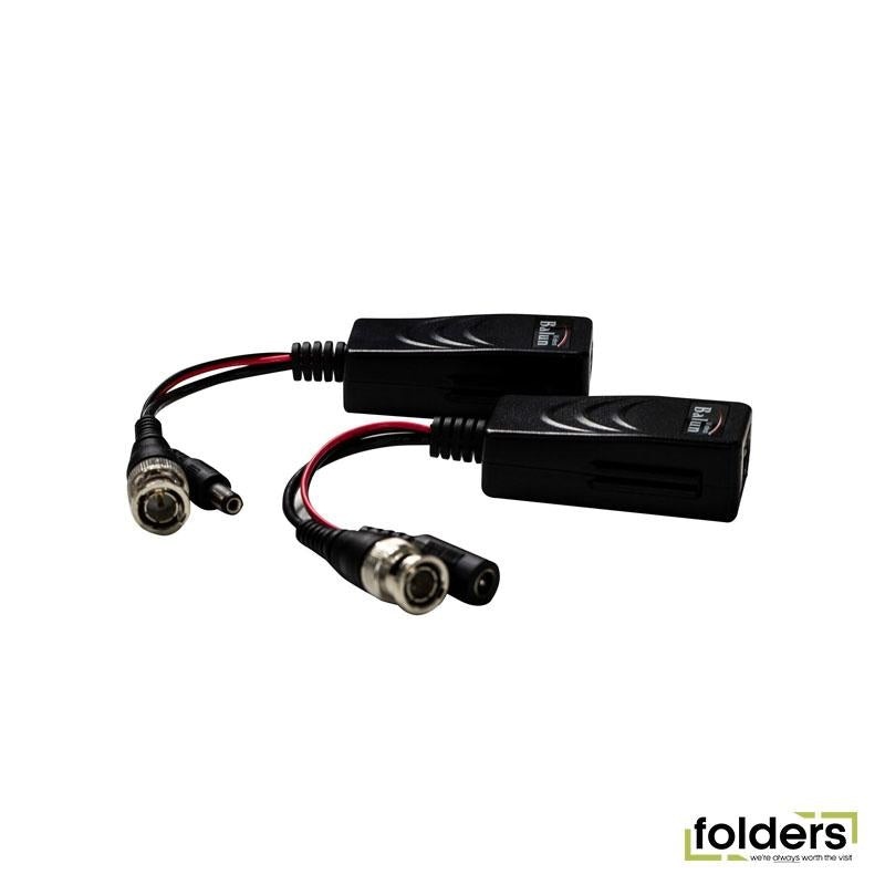DYNAMIX CCTV Balun - Cat6/5e to BNC Convertor with power.