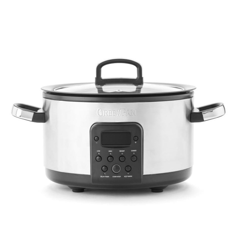 GreenPan Bistro Slow Cooker 3.7L  - Stainless Steel CC009535